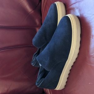 Women's Size 8 J/Slides Blue Suede slip on Sneakers
